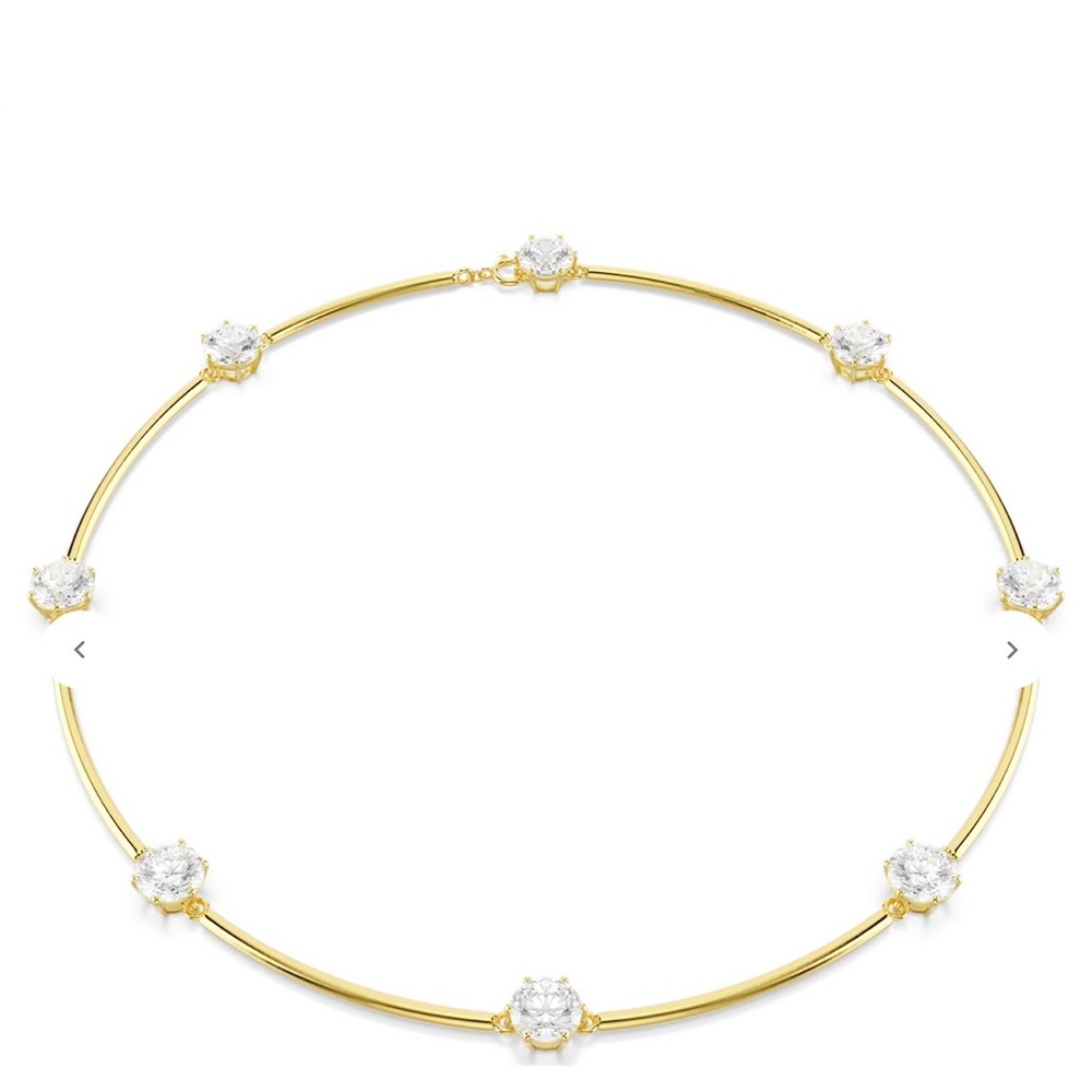 Swarovski Constella Gold Necklace with Crystal Accents